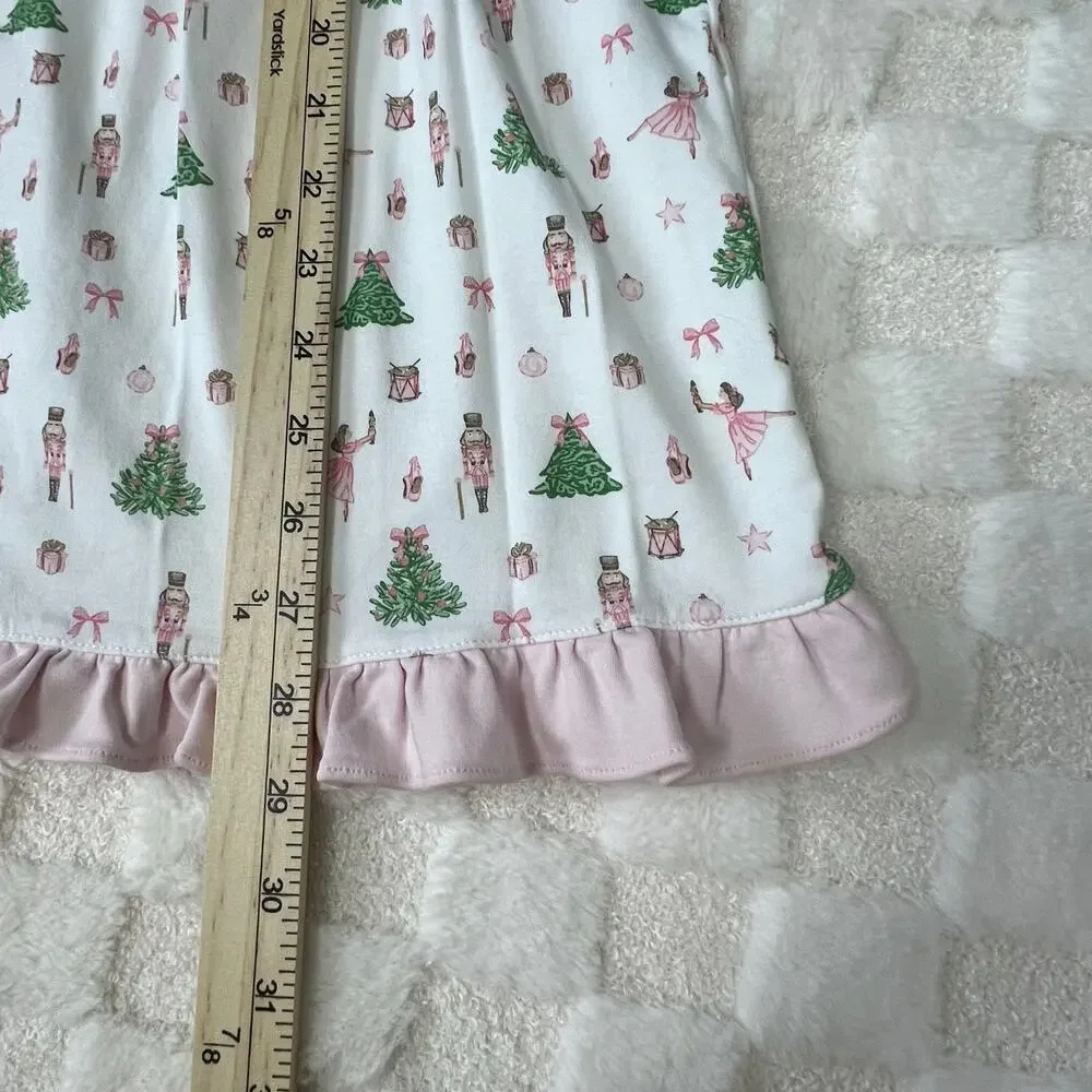 Baby Loren Girls Nightgown Dress Ballet Ruffle Long Sleeve Size 8 Lounge Style